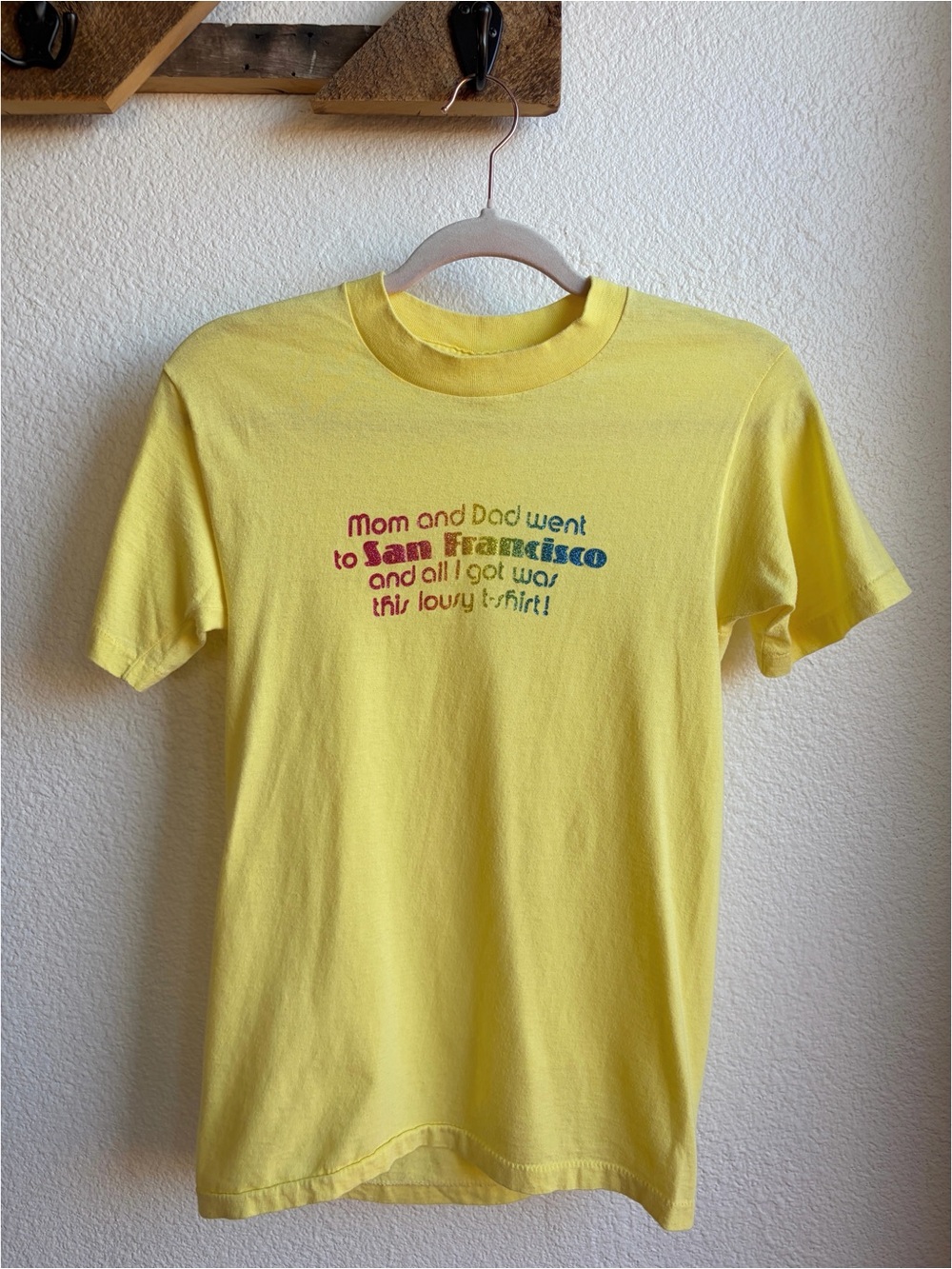 Vintage Yellow 80s San Francisco Tourist Tee Small